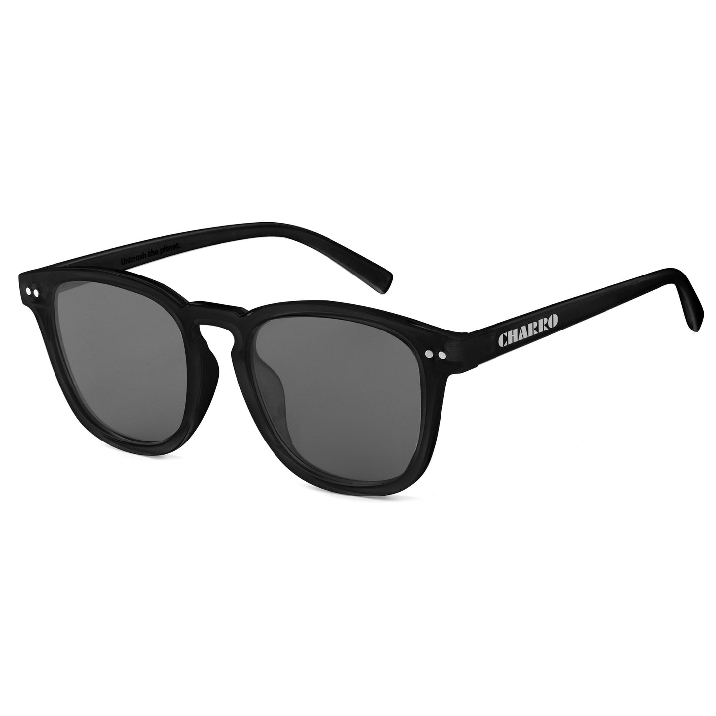 El Charro 120-1 Boston polarizzati montatura nera acetato con dettagli metallici
