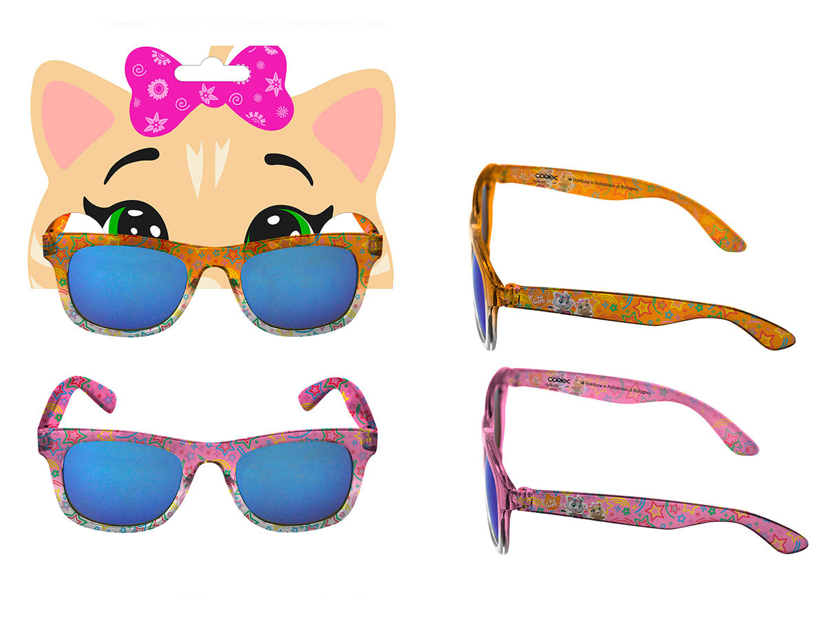 Occhiali da sole bambini 44 Gatti con lenti specchiate colorate