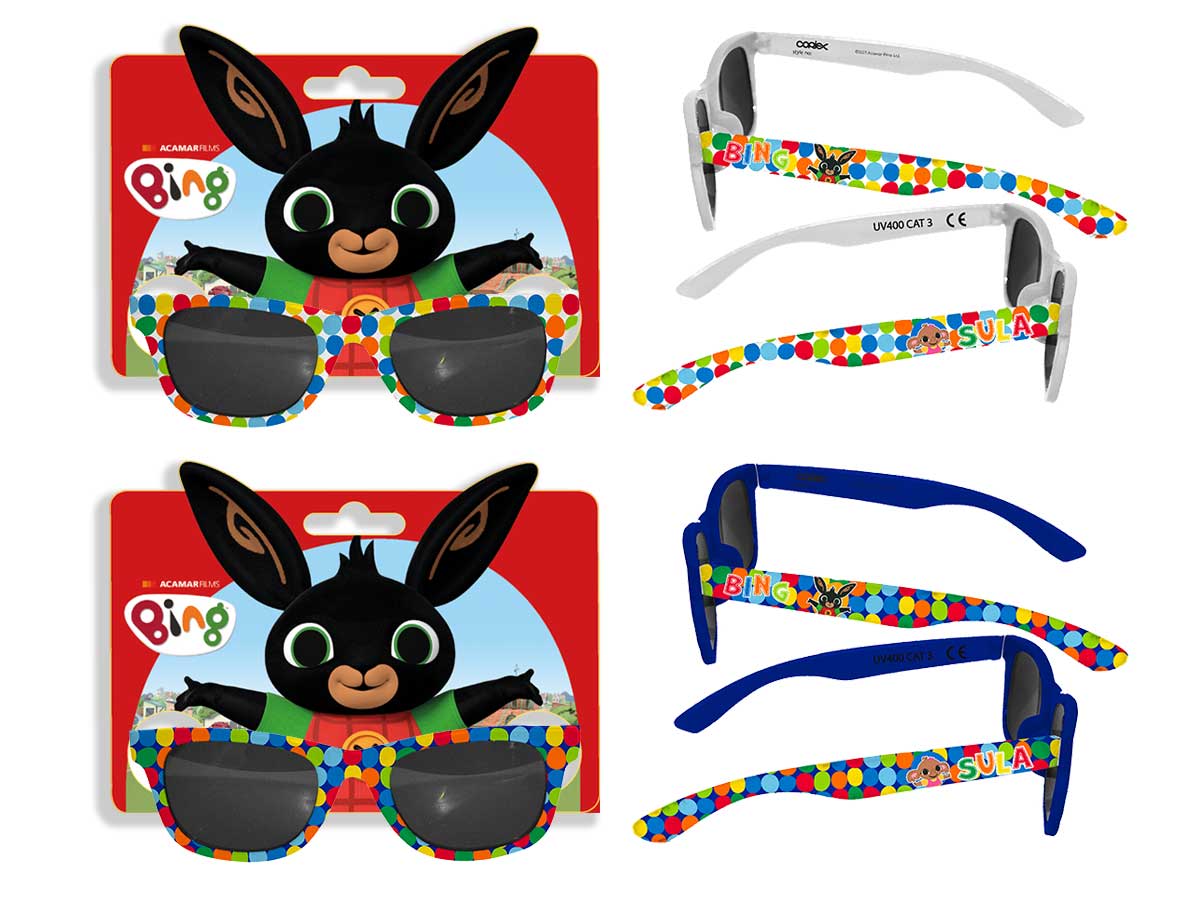 Occhiali da sole bambini Bing 28893 con fantasia a pois multicolore