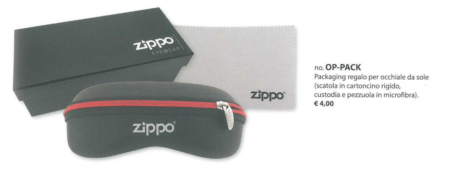 OP-PACK  CUSTODIA RIGIDA + SCATOLA REGALO PER OCCHIALI DA SOLE ZIPPO