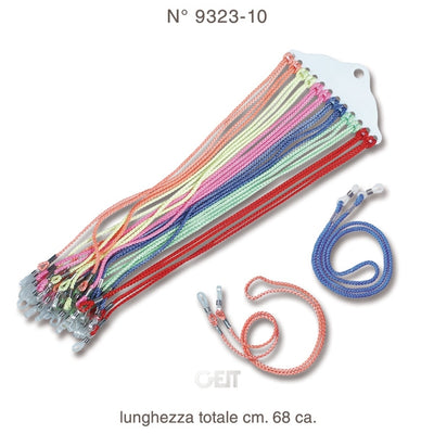 CORDINI PER OCCHIALI STOFFA - COLORATI   9323-10  (12PZ)
