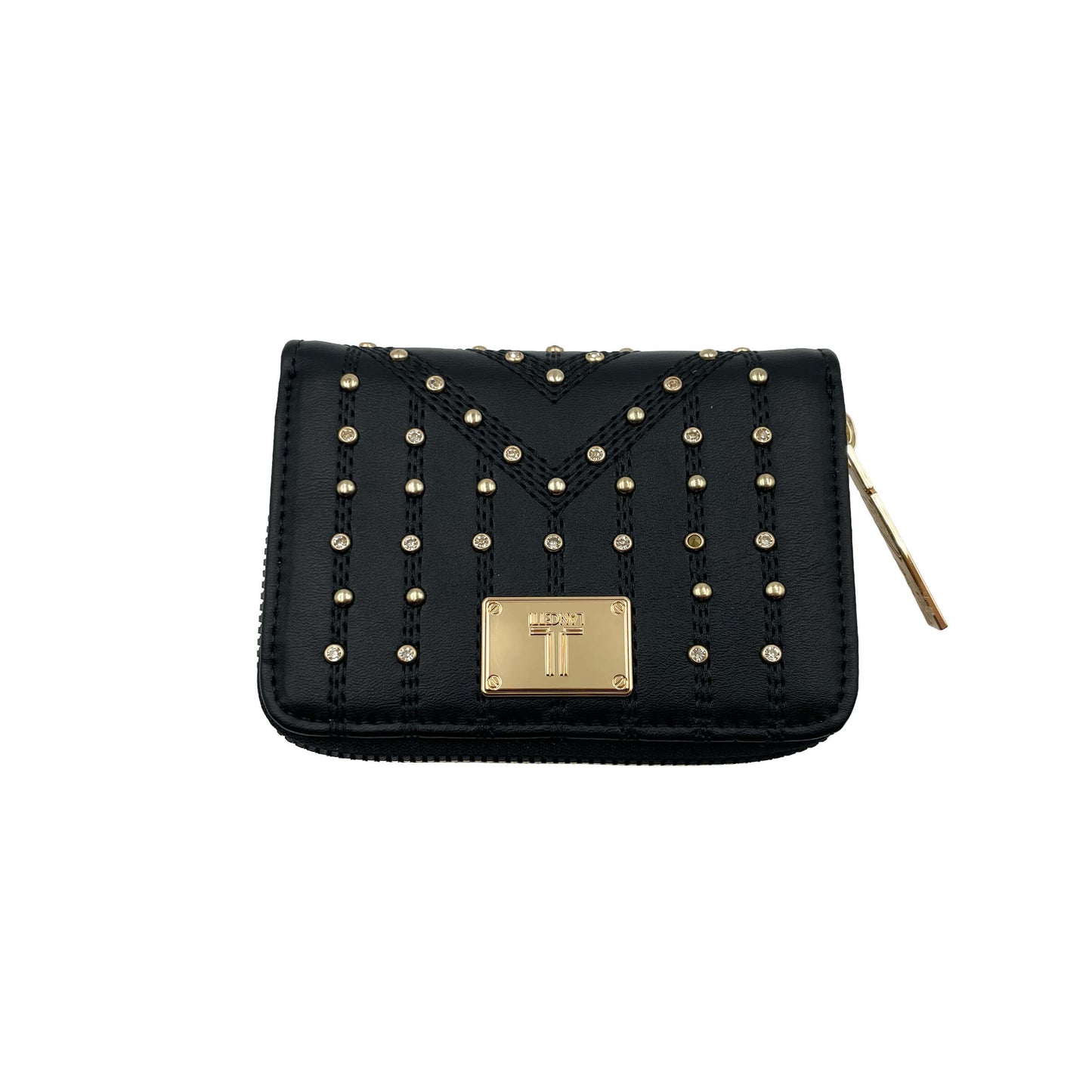Portafoglio donna Lancetti Clash similpelle nero logo Lancetti P00000E2