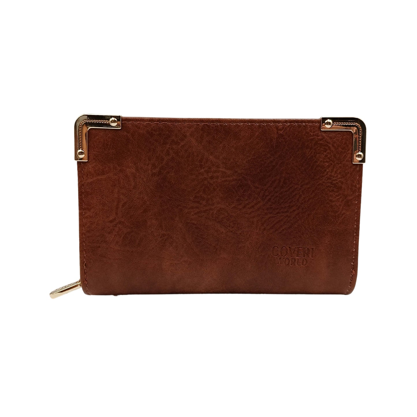 Portafoglio donna Coveri World similpelle marrone slot carte P00000J4