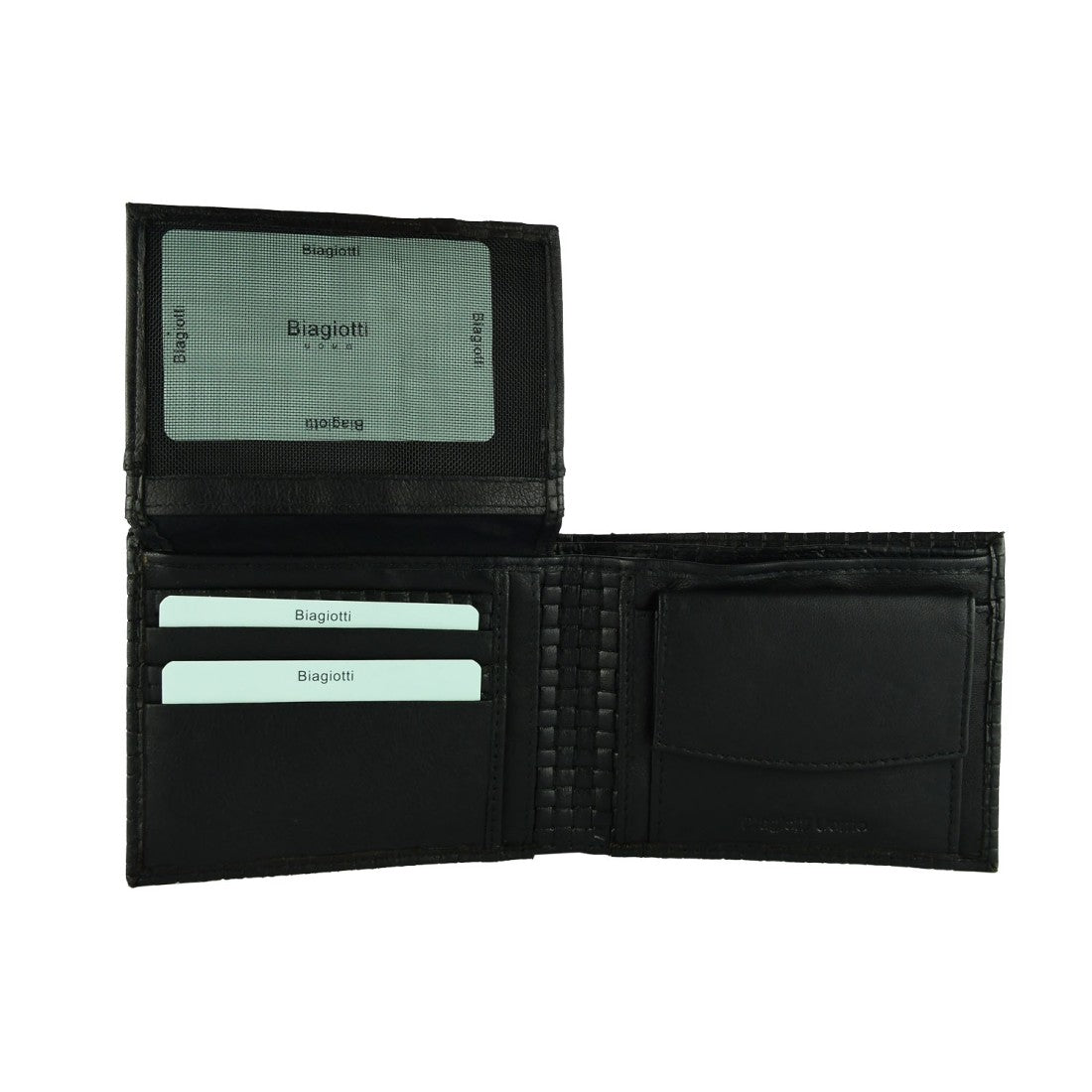 Portafoglio Biagiotti uomo vera pelle nero sottile P02057G