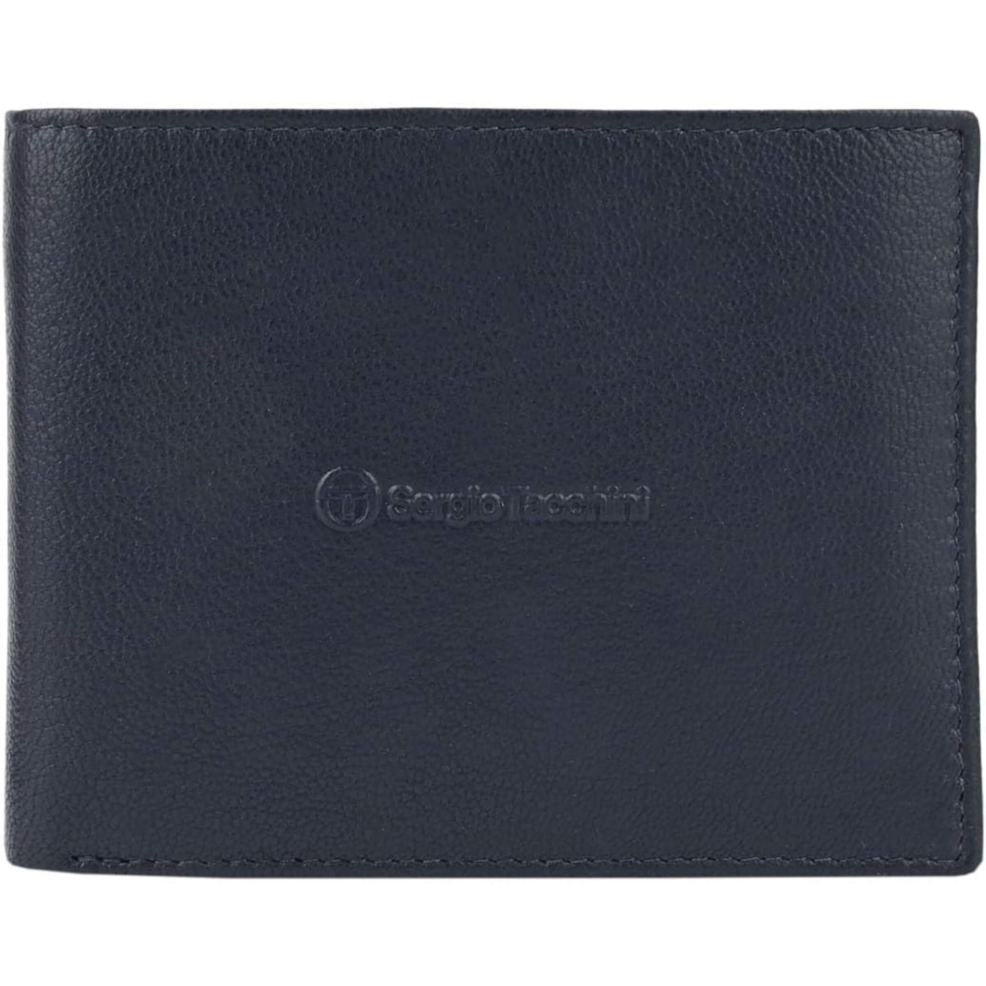 Portafoglio uomo Tacchini vera pelle navy blu design sottile P02061B