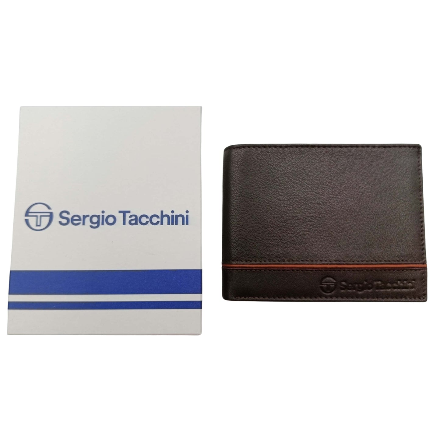 PORTAFOGLIO DA UOMO SERGIO TACCHINI TESTA DI MORO IN VERA PELLE CON BORDO RUGGINE - K50116P029TM