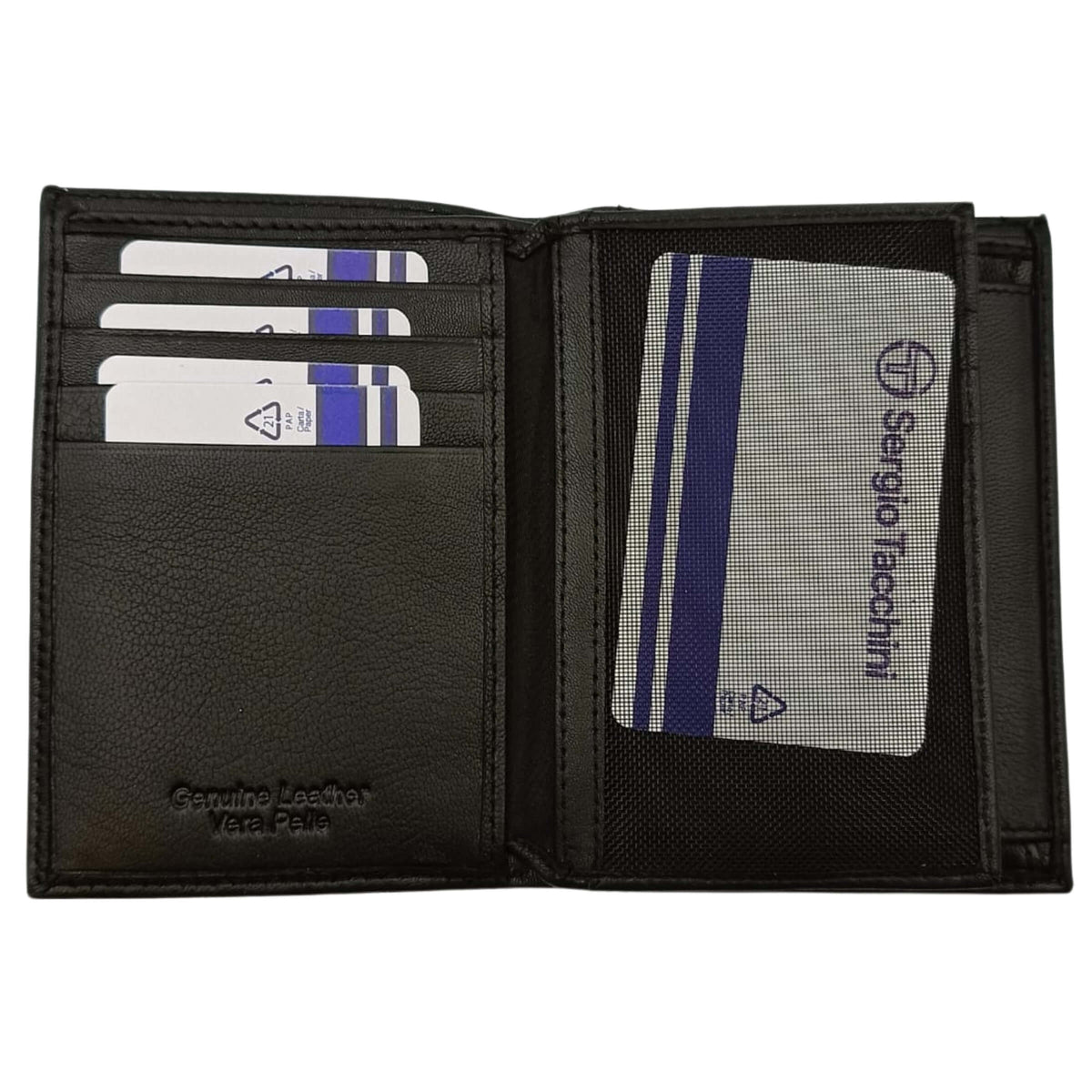 PORTAFOGLIO VERTICALE TASCONCINO SERGIO TACCHINI NERO IN VERA PELLE - K50116P102NER