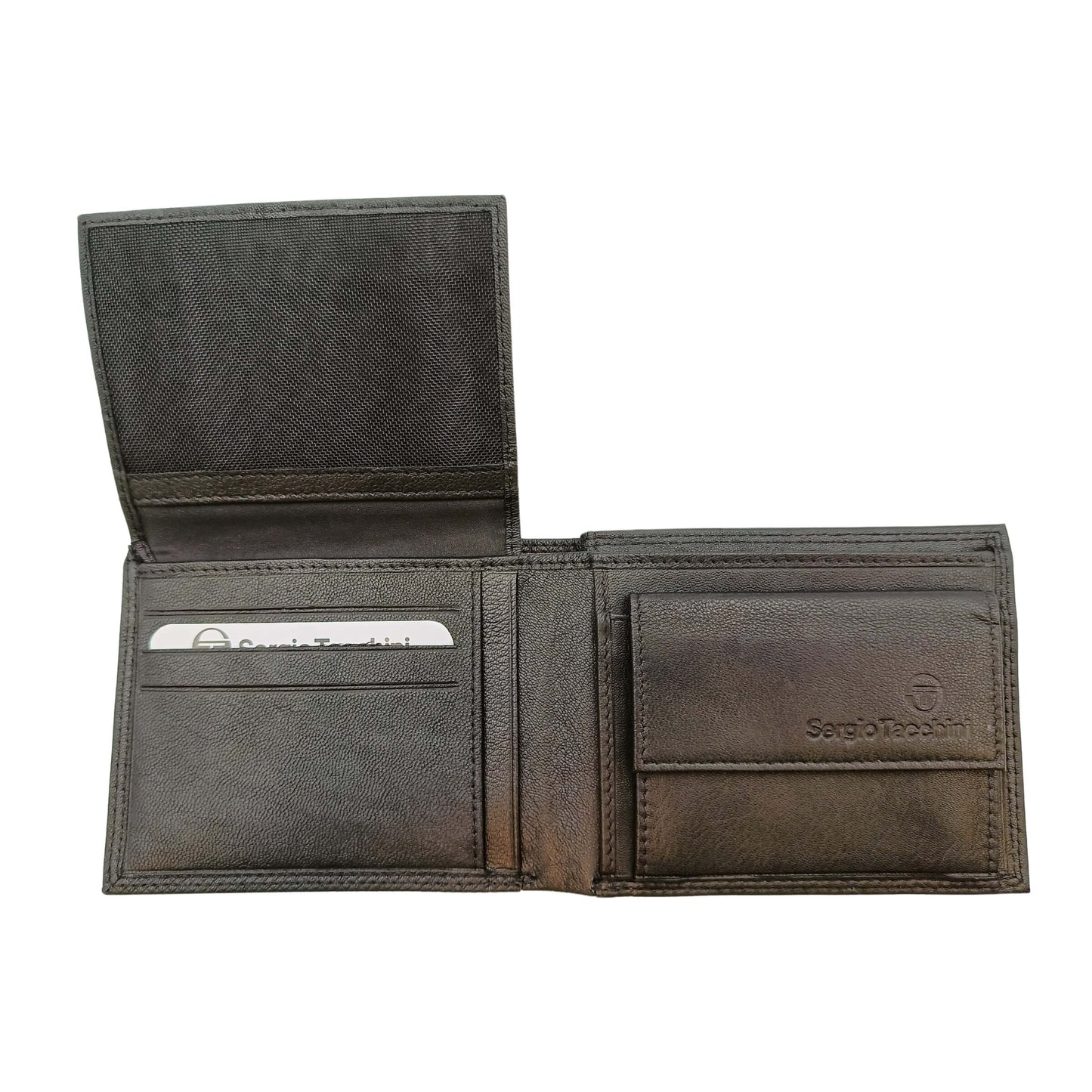 Portafoglio uomo Tacchini nero vera pelle goffratura dettaglio P02061K