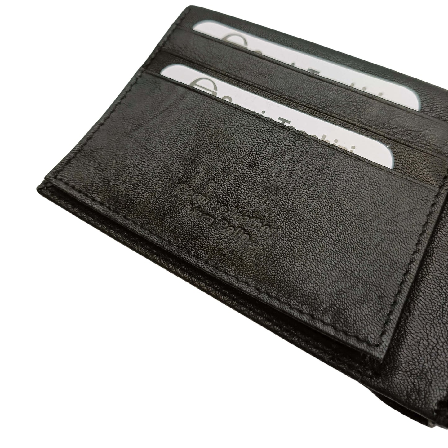 PORTAFOGLIO DA UOMO SERGIO TACCHINI NERO IN VERA PELLE CON GOFFRATURA LATERALE - K50085P029NER