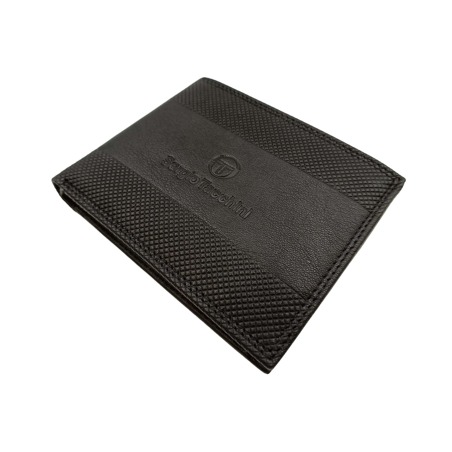 PORTAFOGLIO DA UOMO SERGIO TACCHINI NERO IN VERA PELLE CON GOFFRATURA LATERALE - K50085P029NER
