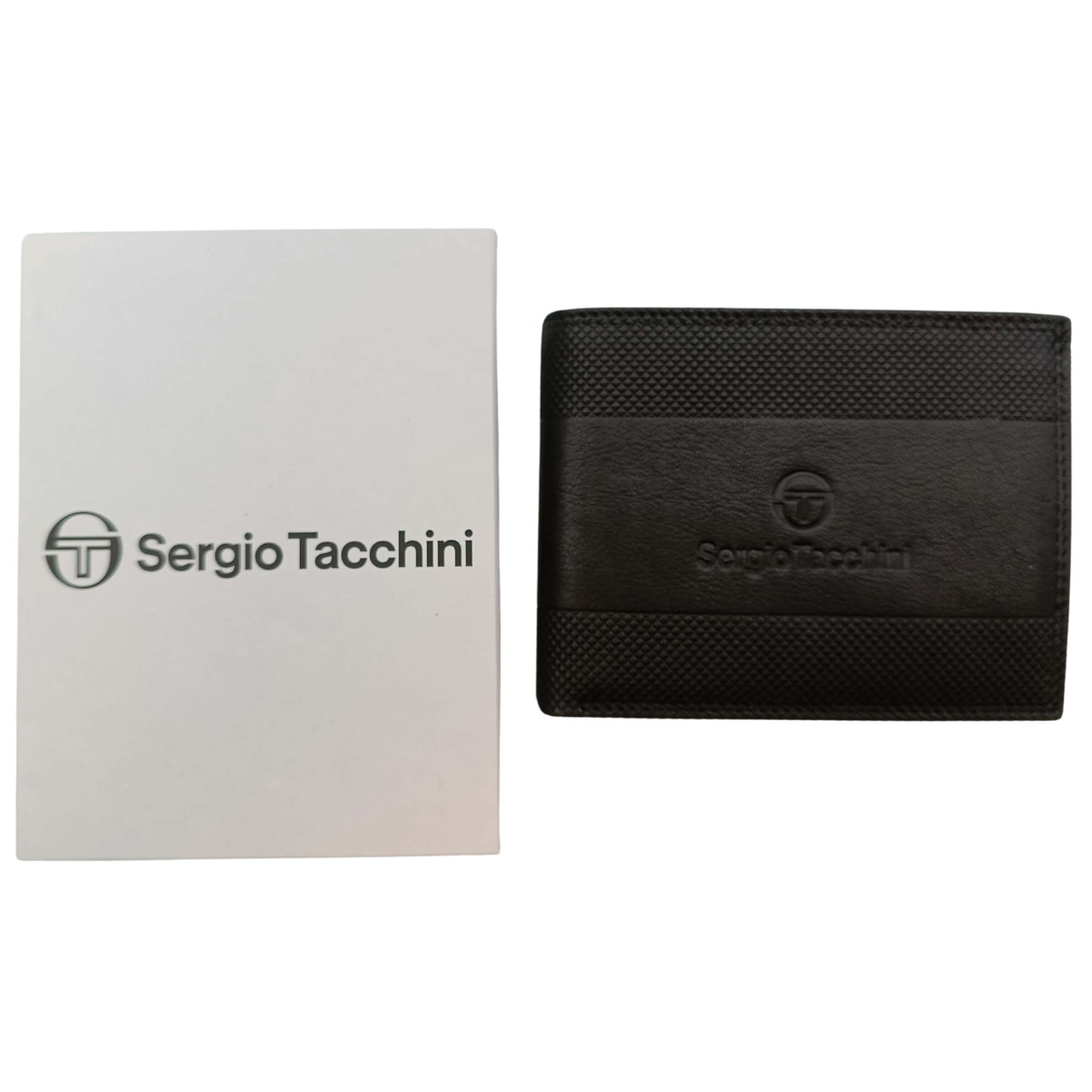 PORTAFOGLIO DA UOMO SERGIO TACCHINI NERO IN VERA PELLE CON GOFFRATURA LATERALE - K50085P029NER