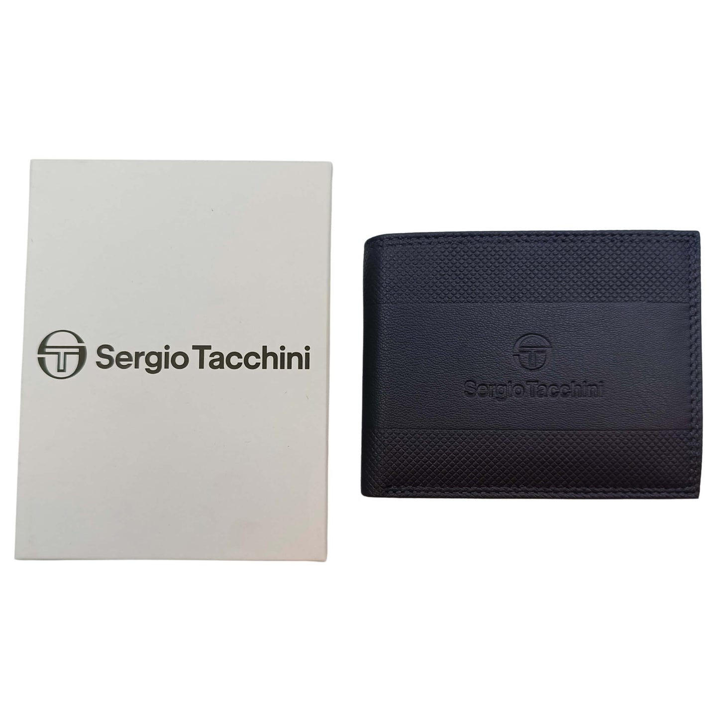 PORTAFOGLIO DA UOMO SERGIO TACCHINI BLU NAVY IN VERA PELLE CON GOFFRATURA LATERALE - K50085P029NAV