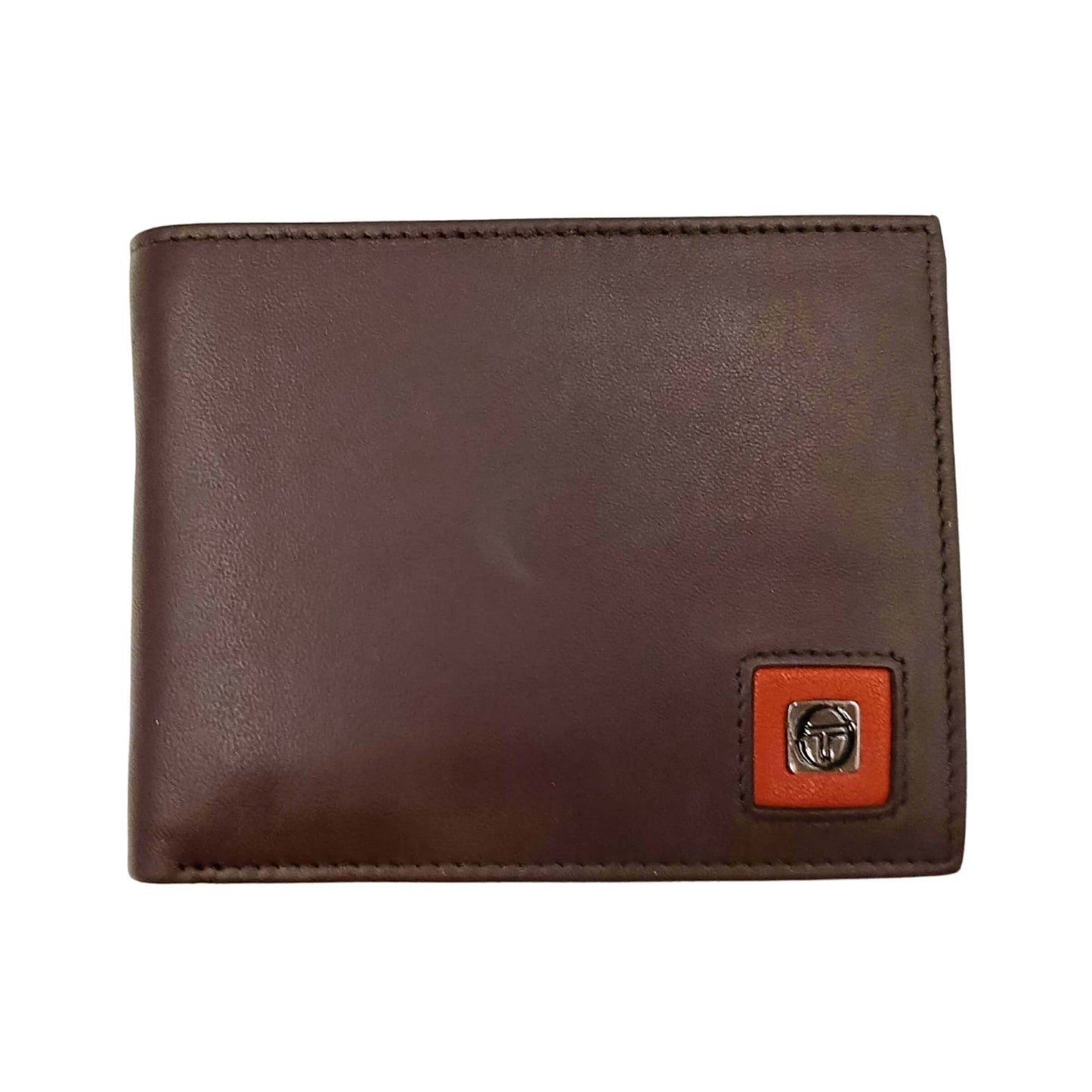 Portafoglio uomo Tacchini vera pelle testa moro inserto arancione P02061Q