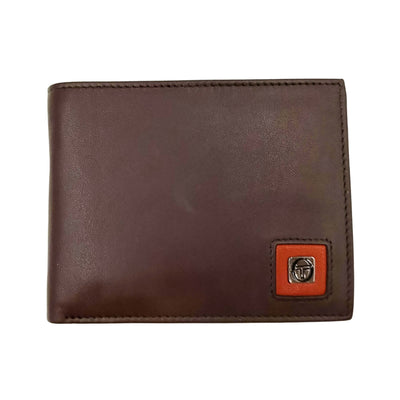 Portafoglio uomo Tacchini vera pelle testa moro inserto arancione P02061Q