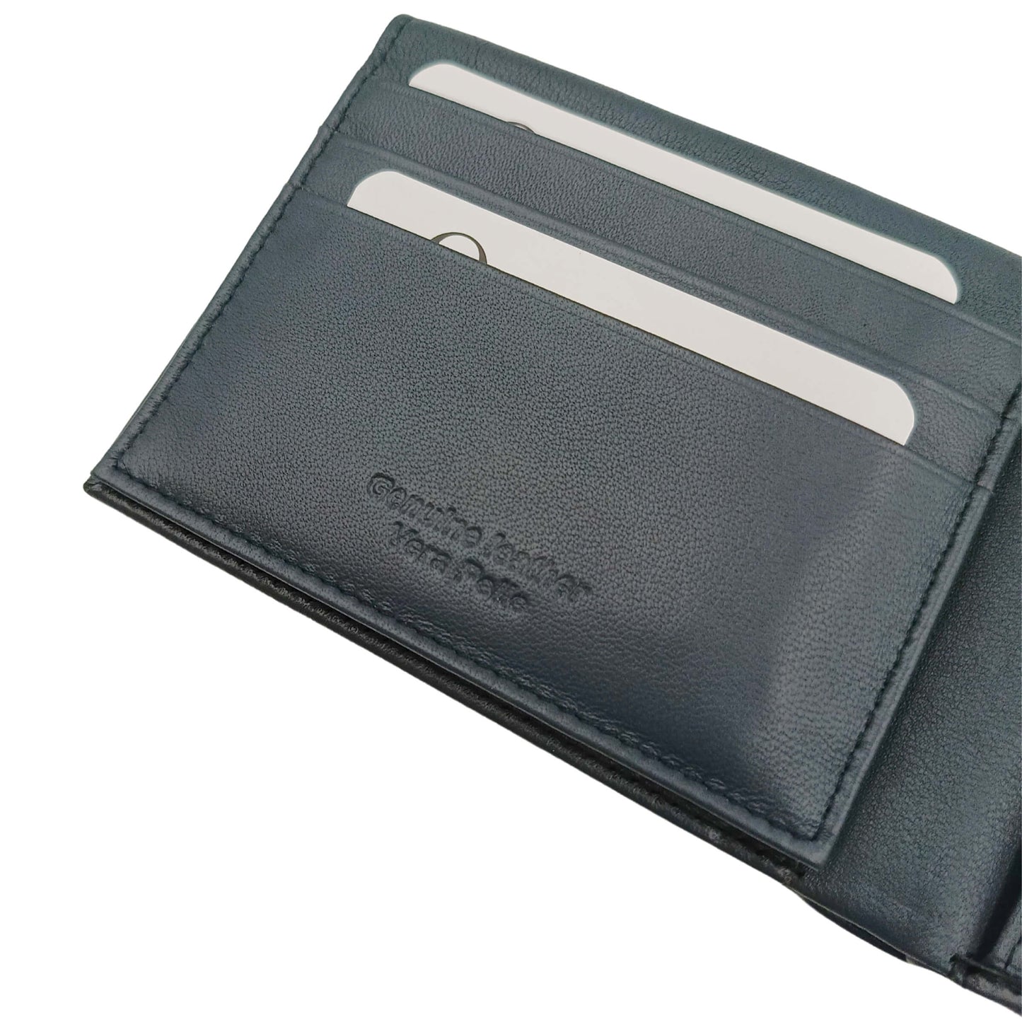 Portafoglio Tacchini navy borgogna vera pelle dettaglio P02061R