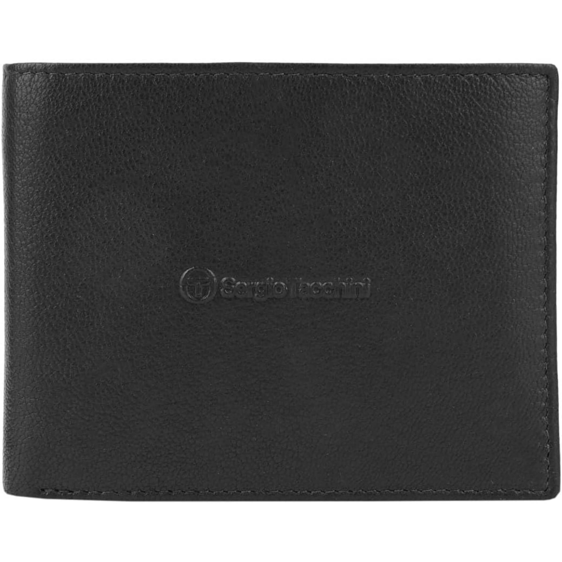 Portafoglio uomo Tacchini vera pelle nera design classico sobrio P02061