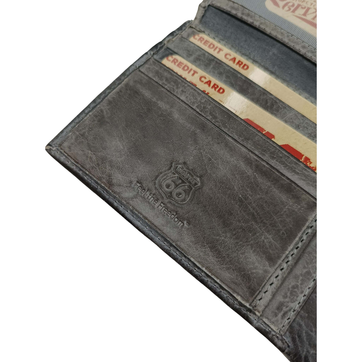 PORTAFOGLIO DA UOMO ROUTE 66 NERO IN VERA PELLE - 1916KANSNE