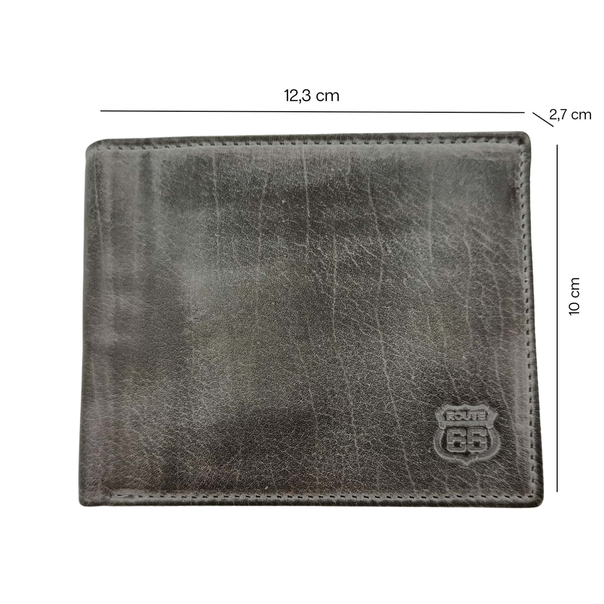 PORTAFOGLIO DA UOMO ROUTE 66 NERO IN VERA PELLE - 1916KANSNE