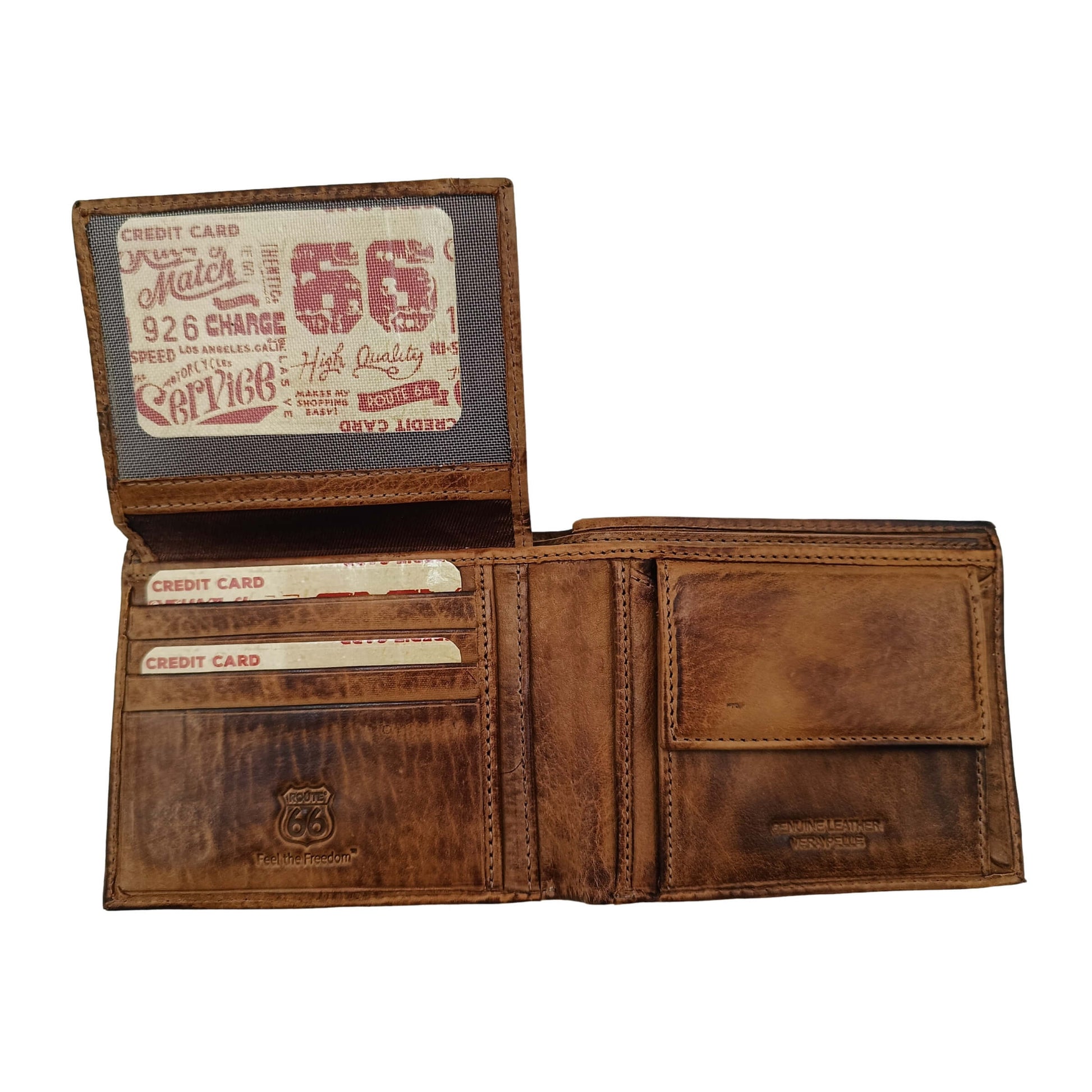Portafoglio uomo Route 66 vera pelle confezione retrò P02063A
