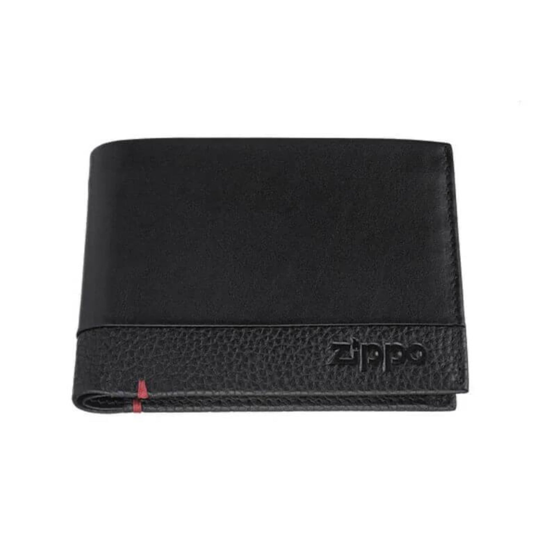 Portafoglio uomo Zippo pelle Nappa nera bi-fold portamonete P023191