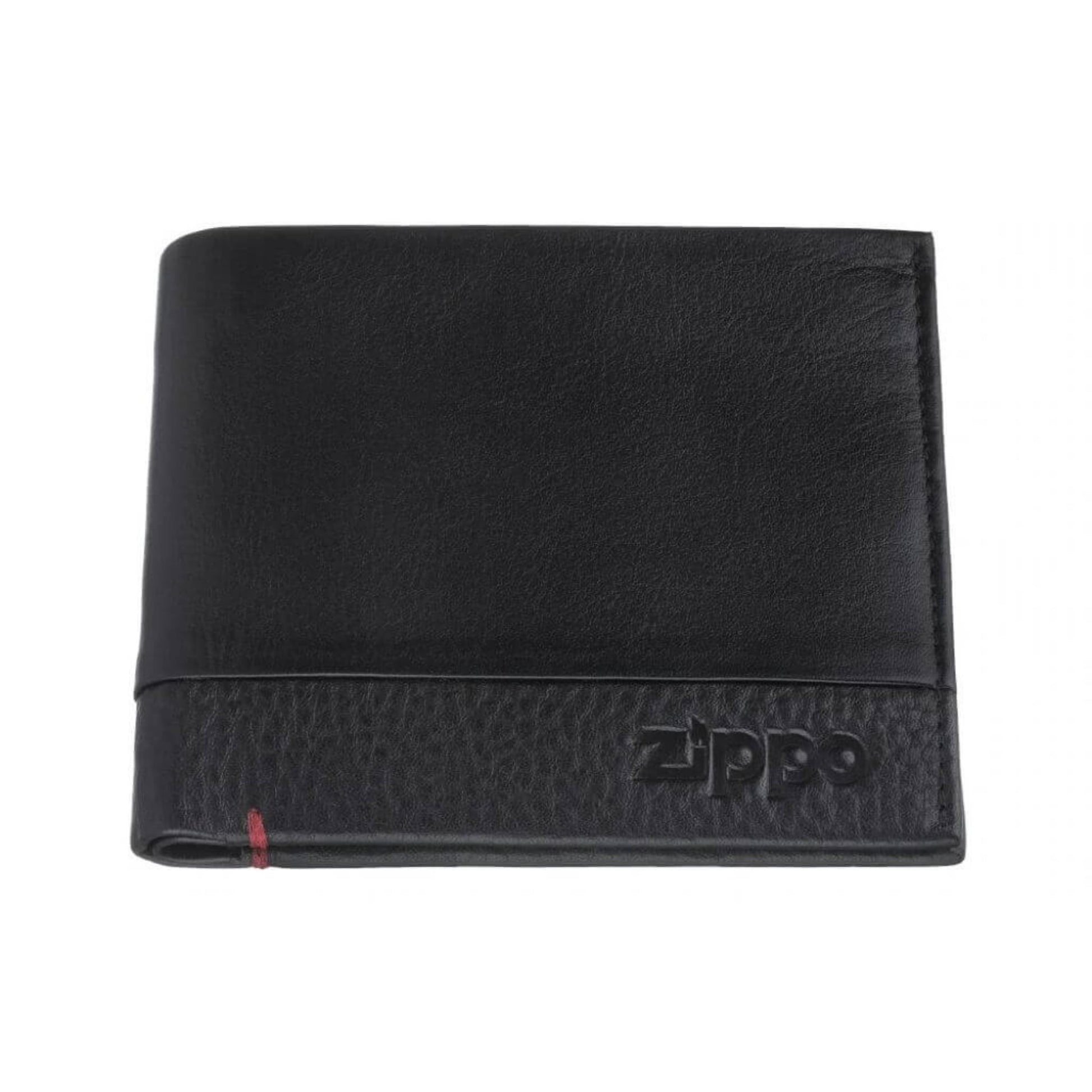 Portafoglio Zippo porta carte pelle Nappa nera design compatto P023192