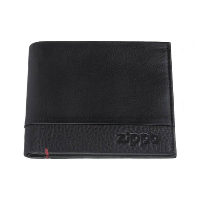 Portafoglio Zippo porta carte pelle Nappa nera design compatto P023192