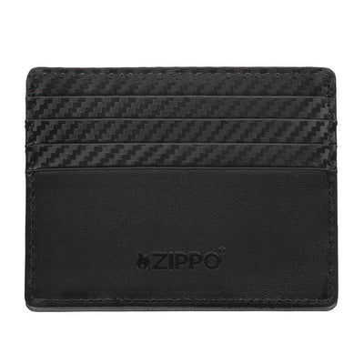 Porta carte Zippo vera pelle effetto fibra carbonio RFID 9 slot P02320A