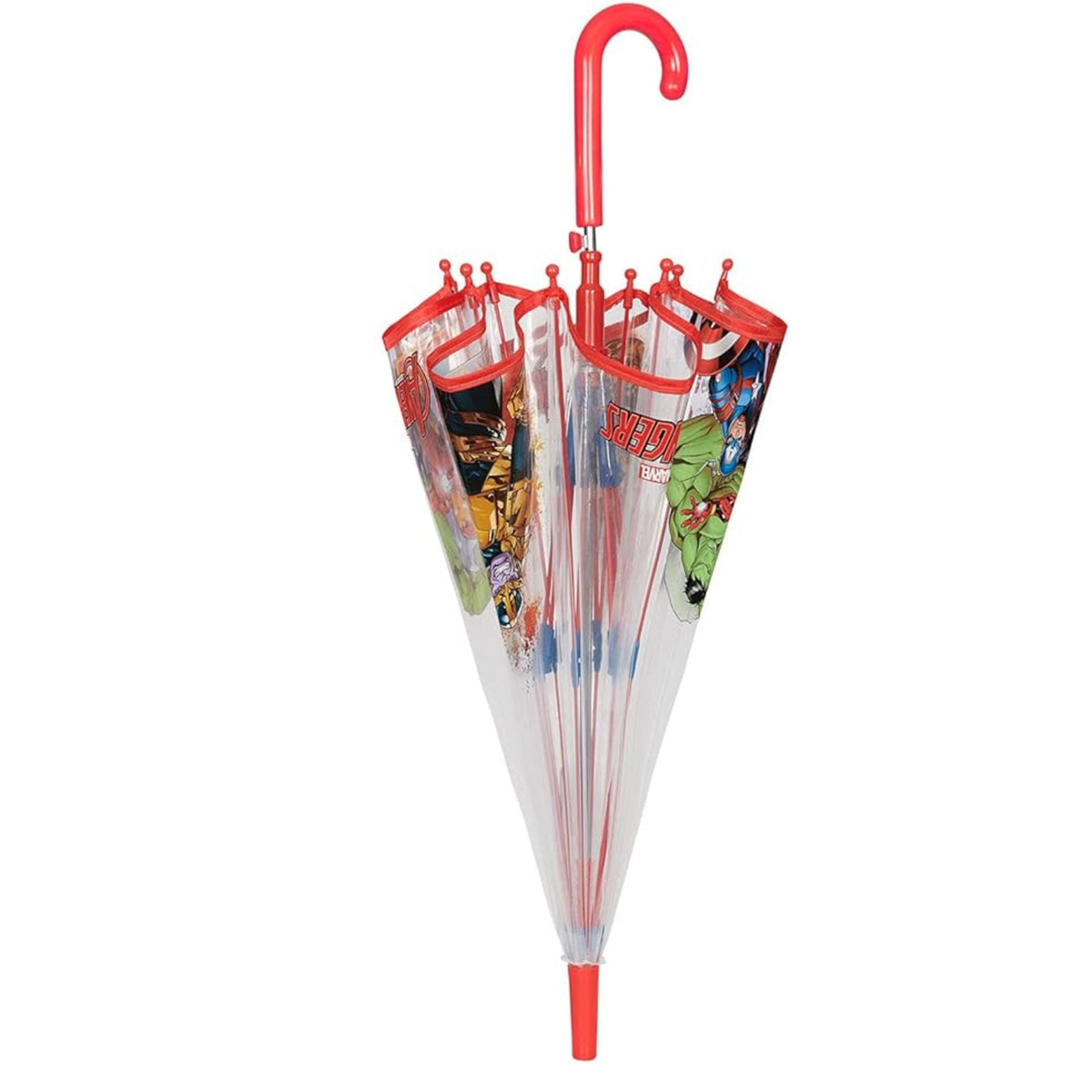 OMBRELLO PERLETTI 45cm AVENGERS CUPOLA POE TRASPARENTE 8 BACCHETTE AUTOMATICO D.74 cm - 75279