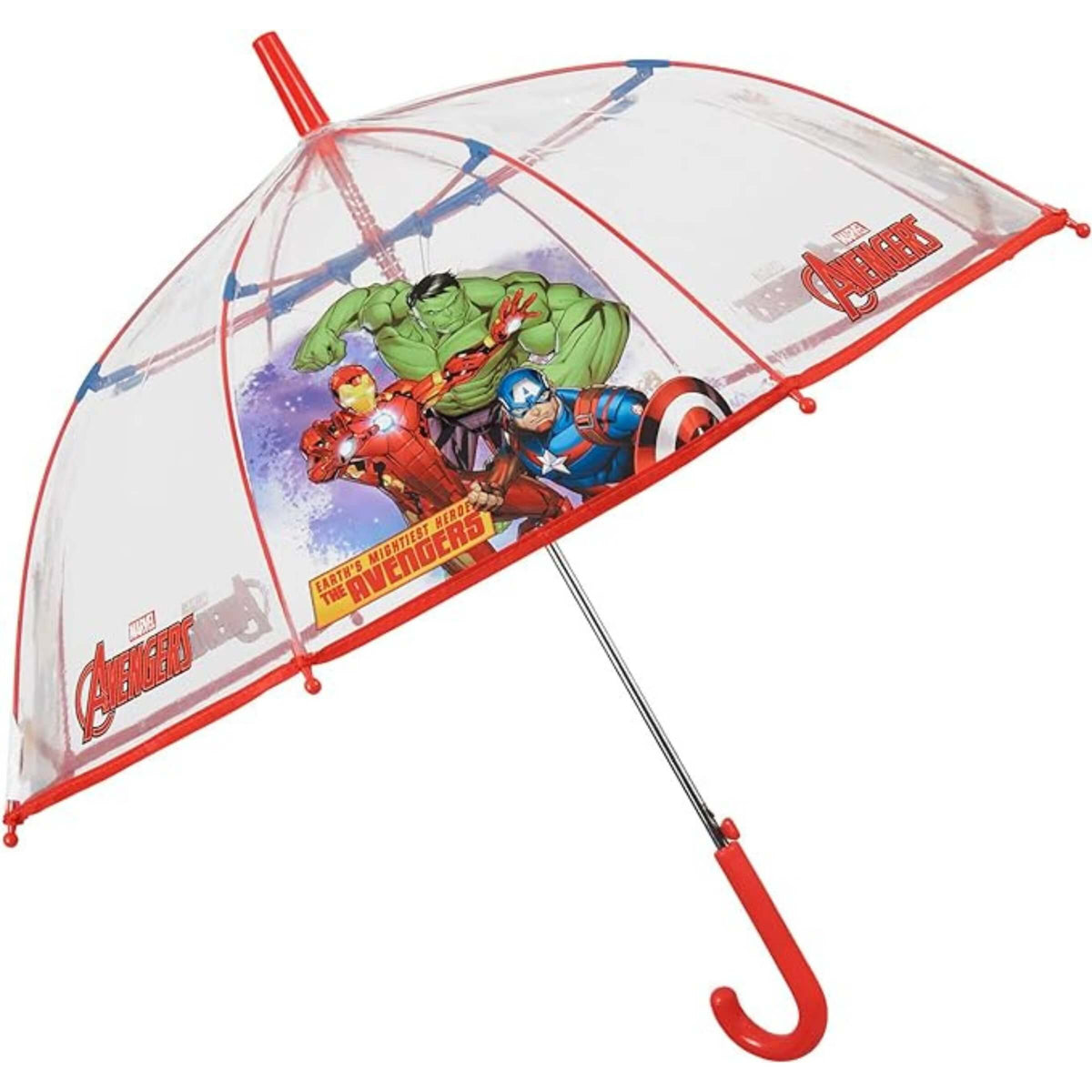 OMBRELLO PERLETTI 45cm AVENGERS CUPOLA POE TRASPARENTE 8 BACCHETTE AUTOMATICO D.74 cm - 75279