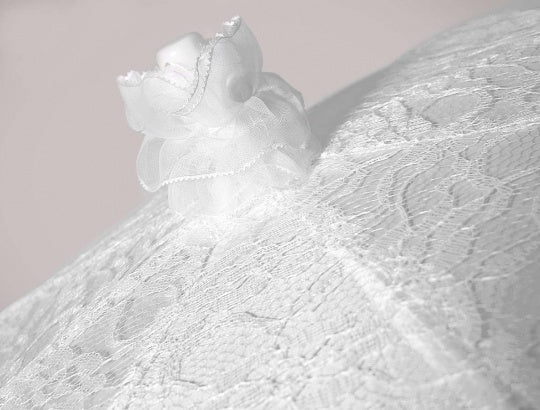 OMBRELLO PERLETTI DA SPOSA 51/8 AUTOMATICO CON PIZZO DOPPIO TESSUTO ANTIVENTO D.87 cm - 11228