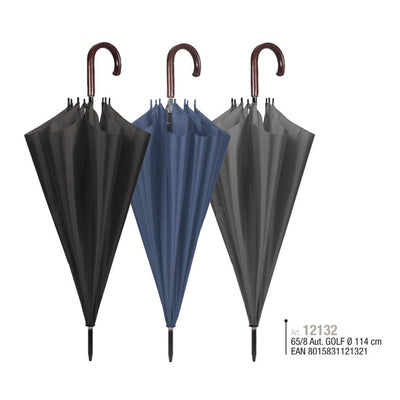 Ombrello Golf Perletti 12132 automatico tinta unita diametro 114 cm