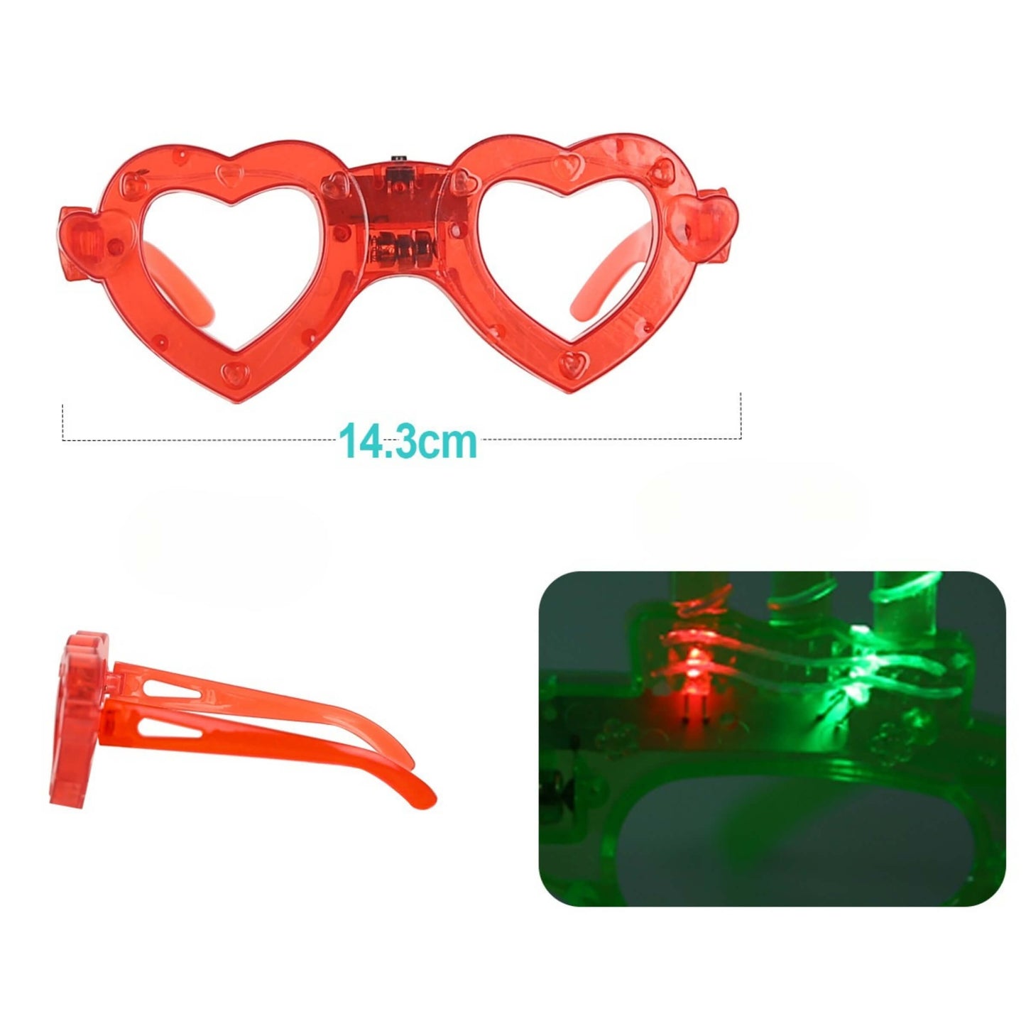 OCCHIALI LUMINOSI A FORMA DI CUORE