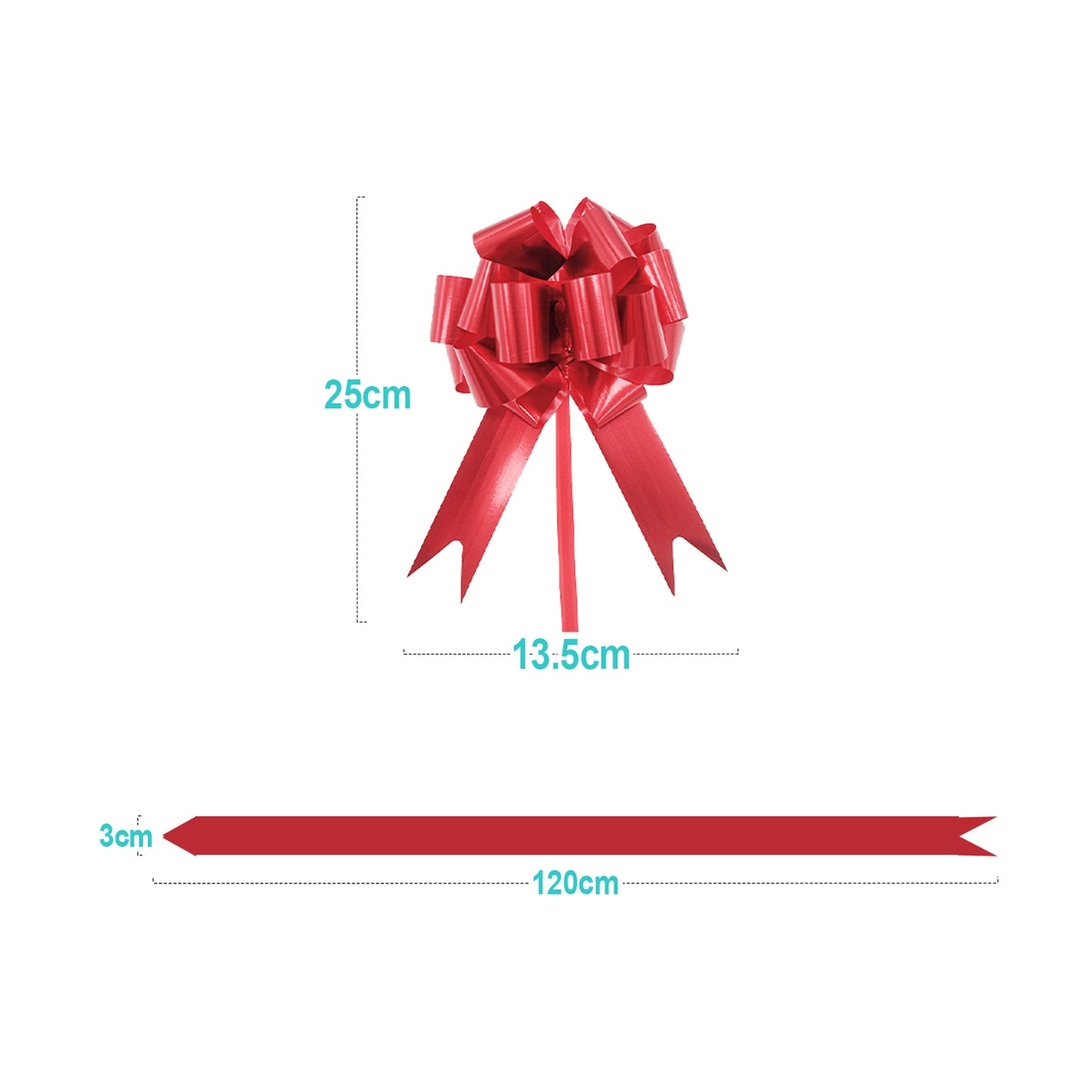 COCCARDE FIOCCO SVELTO 30mm STRIP ROSSO (20PZ)