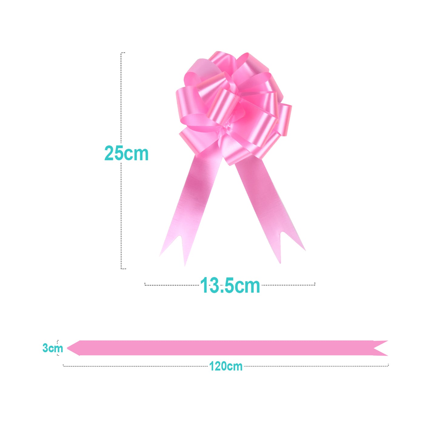 COCCARDE FIOCCO SVELTO 30mm STRIP ROSA (20PZ)