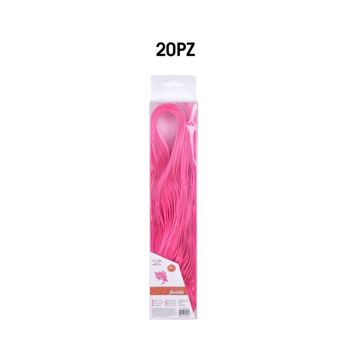 COCCARDE FIOCCO SVELTO 30mm STRIP ROSA (20PZ)