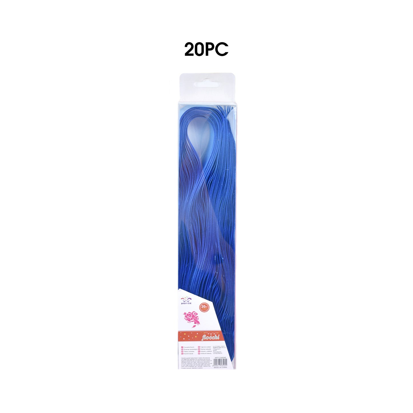 COCCARDE FIOCCO SVELTO 30mm STRIP BLU (20PZ)