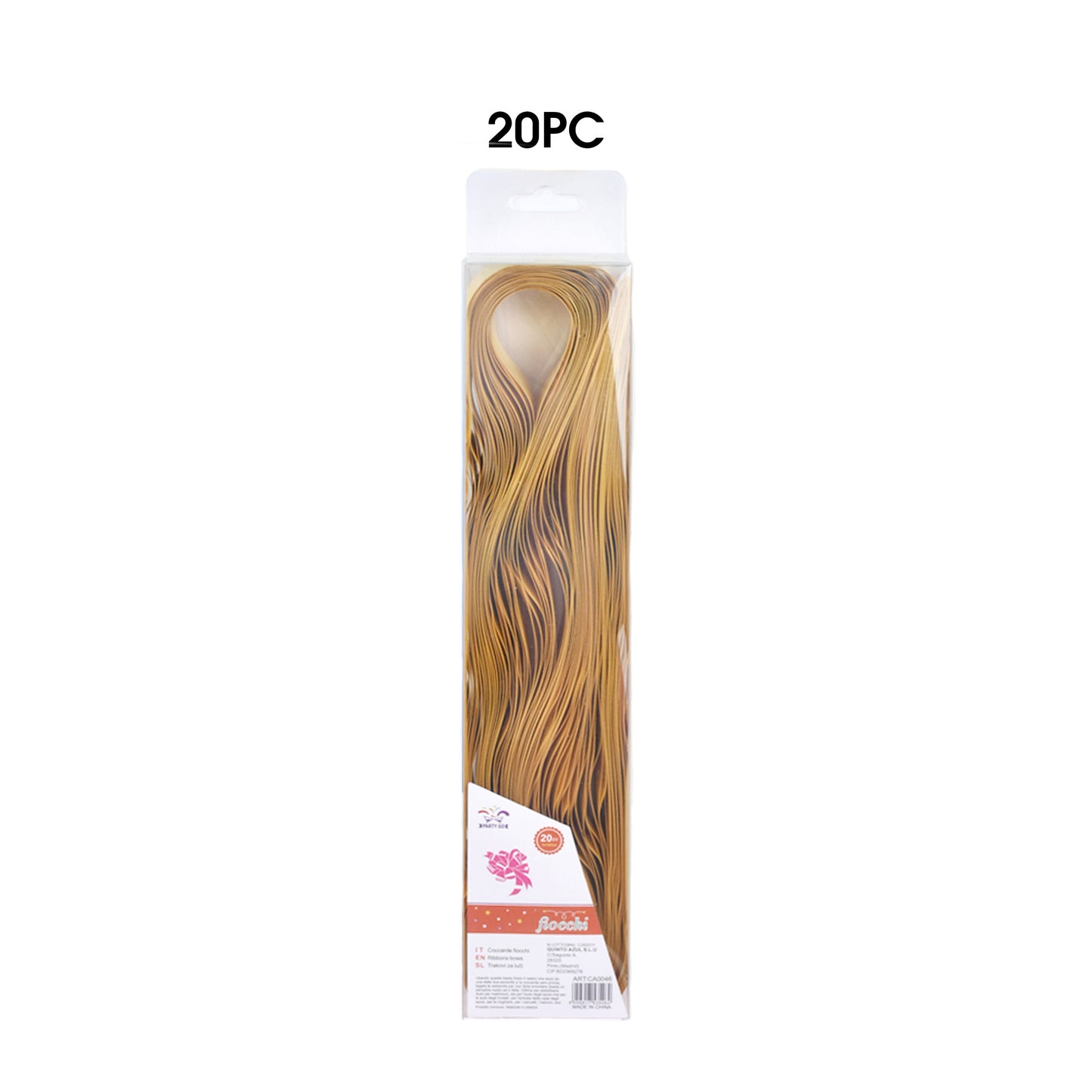 COCCARDE FIOCCO SVELTO 30mm STRIP ORO (20PZ)