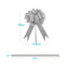 COCCARDE FIOCCO SVELTO 30mm STRIP ARGENTO (20PZ)