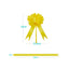COCCARDE FIOCCO SVELTO 30mm STRIP GIALLO (20PZ)