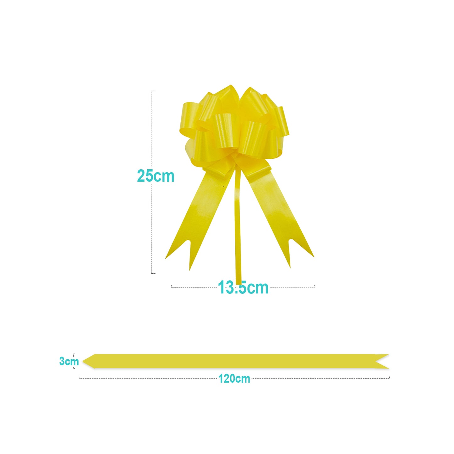COCCARDE FIOCCO SVELTO 30mm STRIP GIALLO (20PZ)