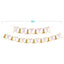 Festone Happy Birthday Metallizzato con 12 Nappe Oro 3 Metri