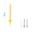 24 CANDELINE A SPIRALE COLORATE DA 6 cm