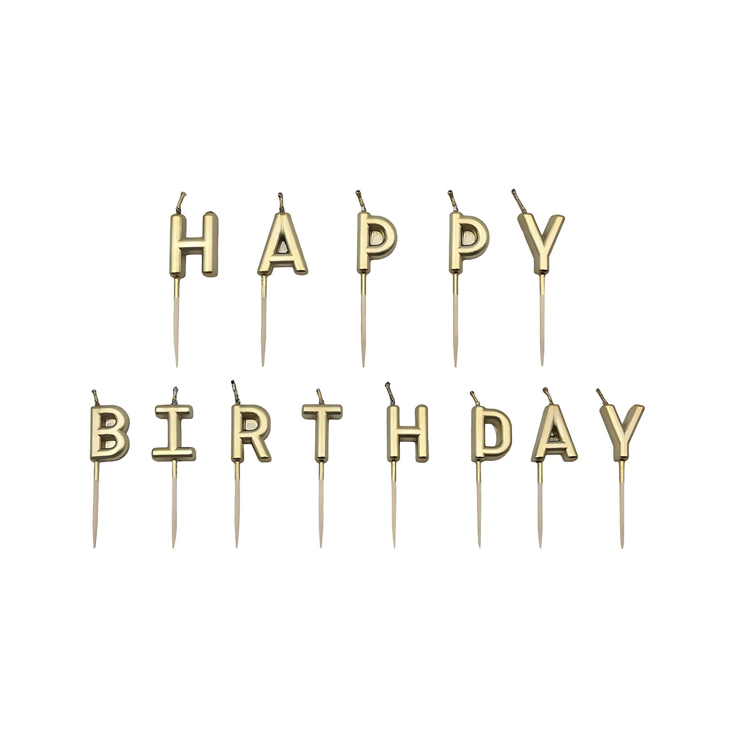 SET 13 CANDELINE HAPPY BIRTHDAY ORO DA 8 cm