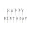 SET 13 CANDELINE HAPPY BIRTHDAY ARGENTO DA 8 cm