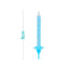 24 CANDELINE A SPIRALE AZZURRE DA 8 cm