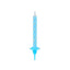 24 CANDELINE A SPIRALE AZZURRE DA 8 cm