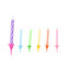 24 CANDELINE A SPIRALE COLORATE DA 6 cm