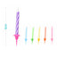 24 CANDELINE A SPIRALE COLORATE DA 6 cm