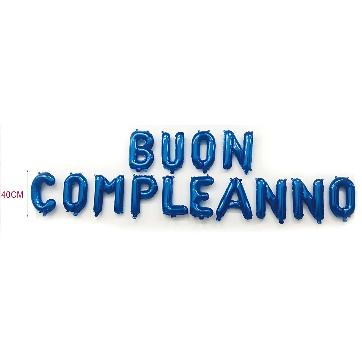 Set 14 Lettere Buon Compleanno Palloncini Mylar Blu da 40 cm
