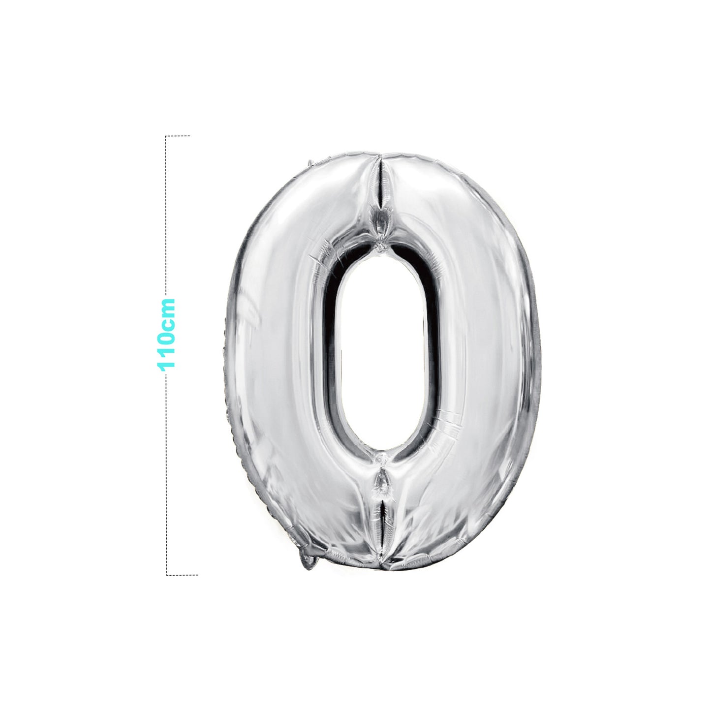 Palloncino in Mylar N.0 Argento - 110 cm